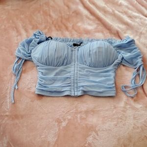 NWT Papaya mesh crop top